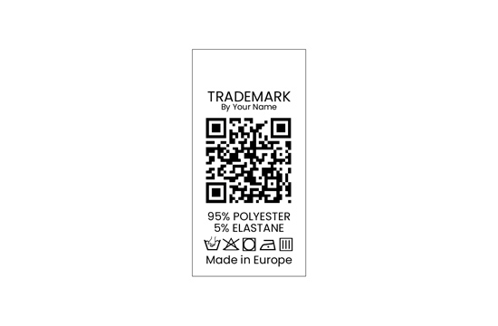 Etichetta di lavaggio con codice QR Modello TC-M183